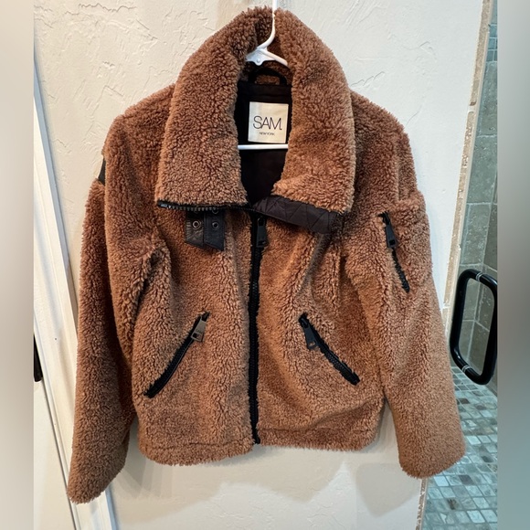 SAM Sherpa Denver Jacket Size Small Brown - Picture 7 of 10